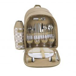 Mochila picnic rectangular de nylon - 30x20x40 cm