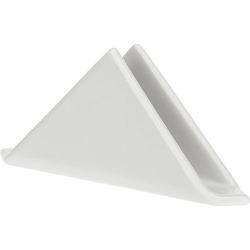 Servilletero de porcelana blanca triangular