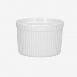 Ramequin de porcelana blanca 10 x 0.1 x 0.1 cm