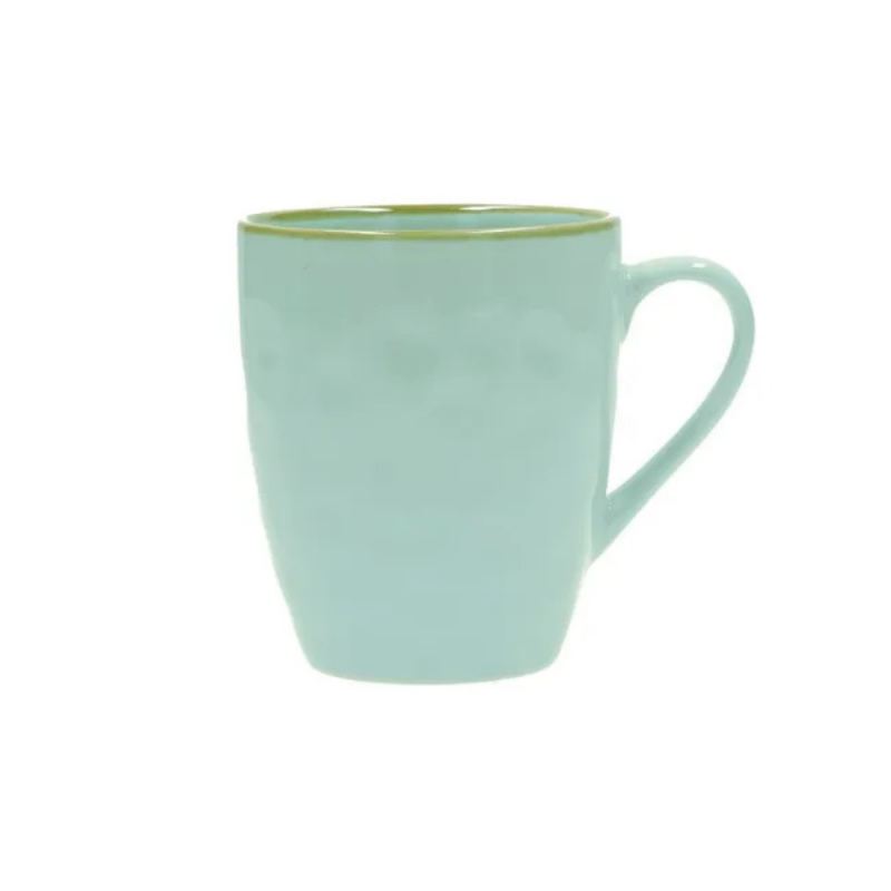 Taza cerámica esmaltada verde agua
