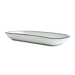 Fuente rectangular de porcelana 26 x 10 x 3,2 cm