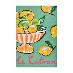 Paño de cocina de algodón - summer fruit (100 % algodón, verde)