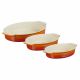 Set de 3 bandejas oval Le Creuset volcánico
