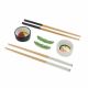set para servir sushi Oishii blanco/negro