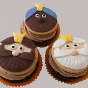 Cupcakes de reyes para padres e hijos