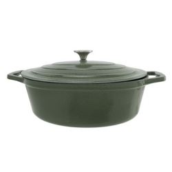 Cocotte hierro fundido oval verde castard 5.1 L