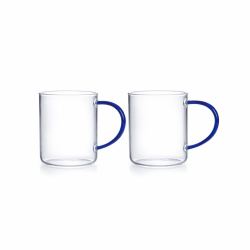 Juego de 2 tazas de vidrio 300 ml