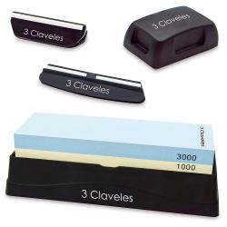 Piedra de afilar 3 Claveles grano 1000/3000 - incluye guías