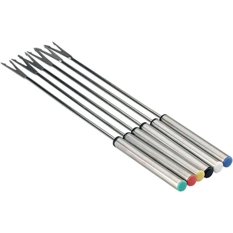 Tenedores para fondue - set 6 unidades acero inoxidable