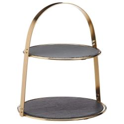 Fuente de servir redonda pizarra