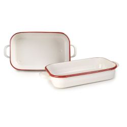 Rustidera con asas vintage burdeos 32 cm