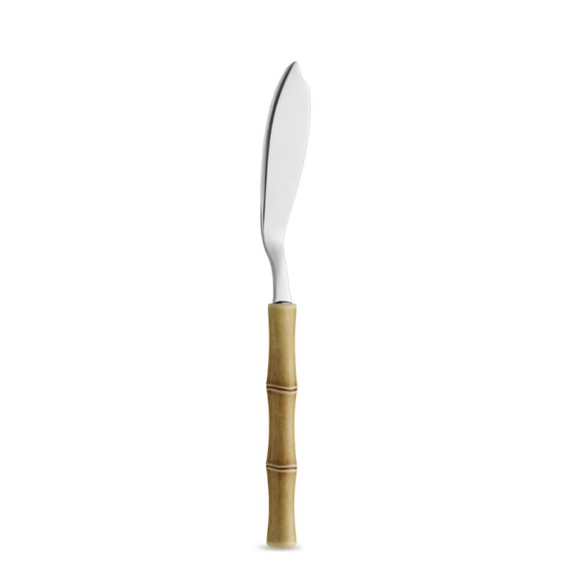 Cuchillo para pescado - mango de bambú beige