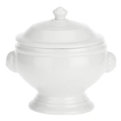 Sopera individual de porcelana cabeza de león