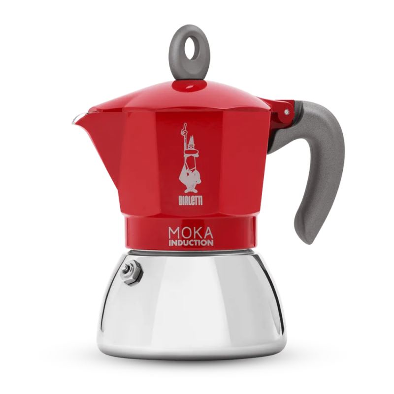 Cafetera Italiana Inducción Roja - 6 tazas