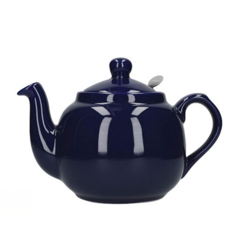 Tetera De Loza Azul Cobalto Con Filtro 1.2L 4 tazas