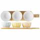 juego bandeja cuencos para aperitivos 11.5 cm