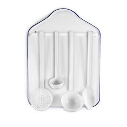 Colgador de utensilios vintage blanca