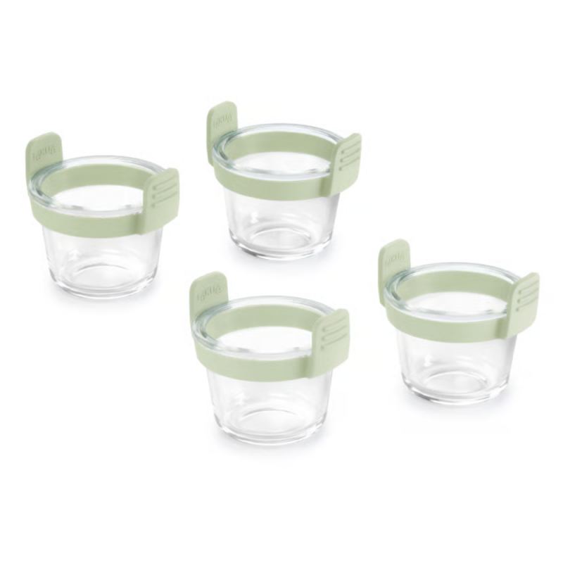 Set de 4 mini vasos de vidrio para freidora de aire Lékué