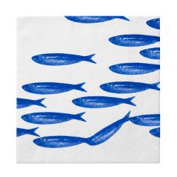Servilletas de Papel diseño de sardinas de Francoise Paviot