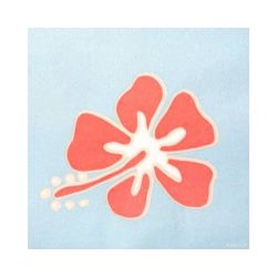 Servilletas de Papel efecto tela con diseño hibisco de Francoise Paviot