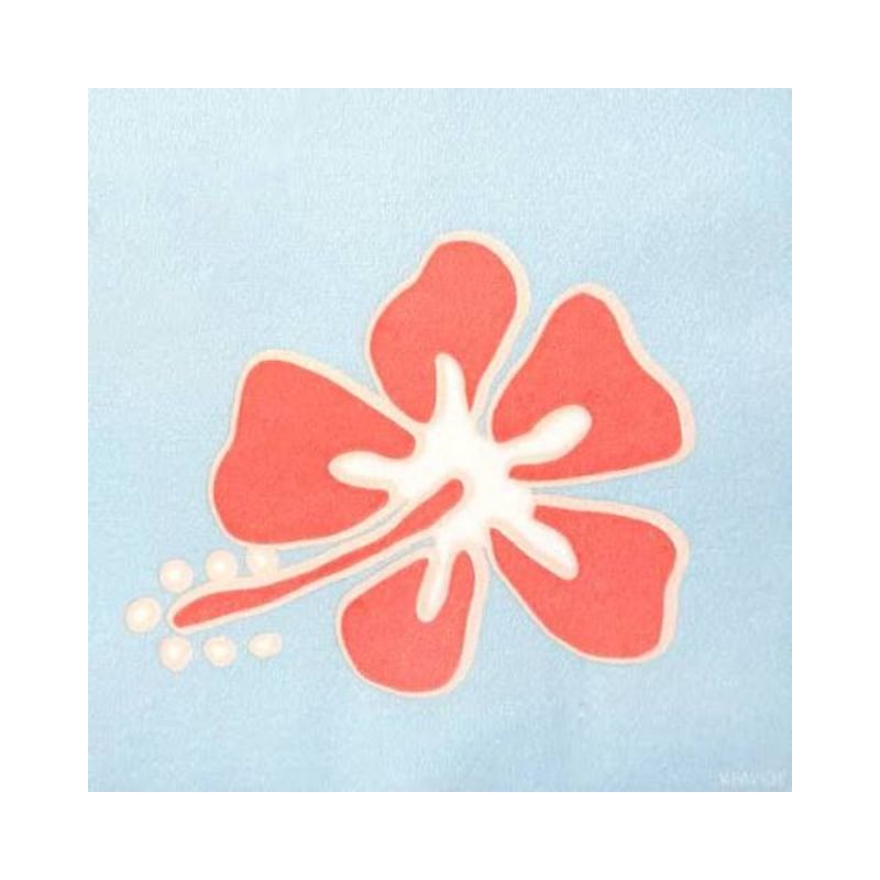 Servilletas de Papel efecto tela con diseño hibisco de Francoise Paviot