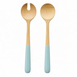 Cubiertos de ensalada de bambú 27 cm