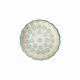 molde para tarta y quiche en cerámica de gres estampado floral azul