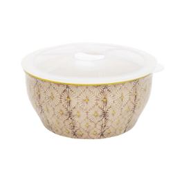 Bol de gres con tapa de silicona de 700 ml
