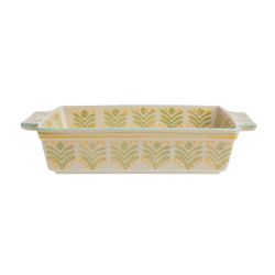 Molde rectangular de gres para horno de 21 x 10,5 x 4,5 cm