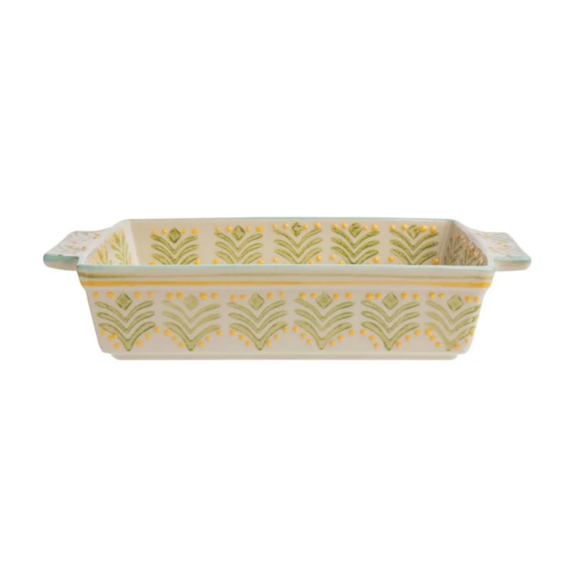 Molde rectangular de gres para horno de 21 x 10,5 x 4,5 cm
