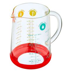 Jarra medidora vidrio de borosilicato