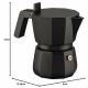 Cafetera italiana Alessi Moka 3 tazas negra