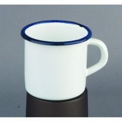 mug esmaltada blanca