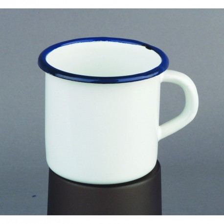mug esmaltada blanca