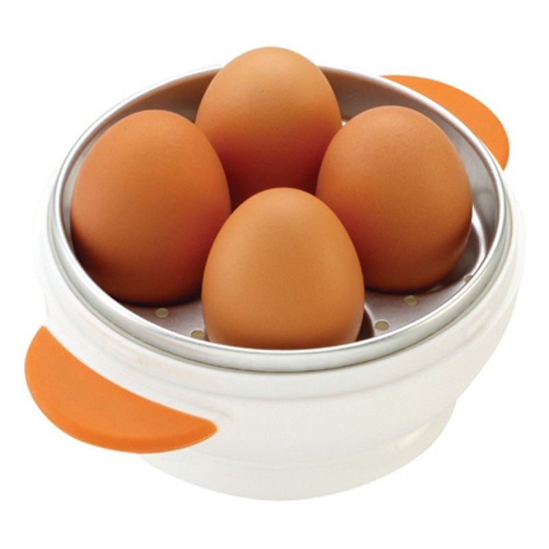 Microondas Huevo Cocedor de Huevos Microondas para Huevos Duros Como se ve  en la TV Abs Olla de Huevos Duros 4 Huevos Capacidad Cfor Diseño OMPact Abs