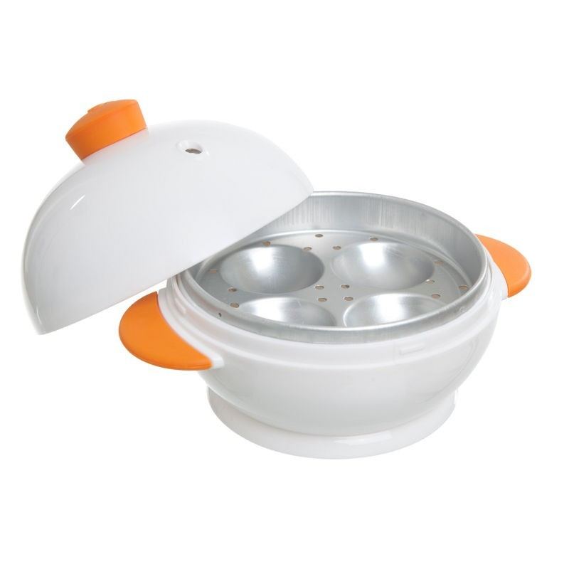 Microondas Huevo Cocedor de Huevos Microondas para Huevos Duros Como se ve  en la TV Abs Olla de Huevos Duros 4 Huevos Capacidad Cfor Diseño OMPact Abs