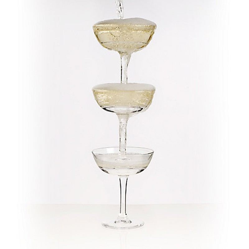 Copas de champagne apilables Coupe Stack.