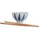 Set de 2 Boles y Palillos Japan Blue