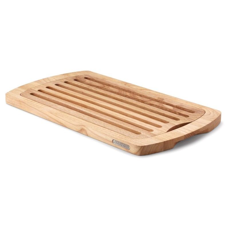 Tradineur - Tabla para cortar pan de madera 2.5 x 32 x 22 cm con bandeja  recogemigas y rejilla extraíble, modelo aleatorio