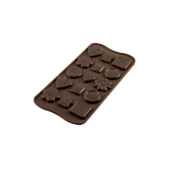 Molde para Botones de Chocolate en Silicona