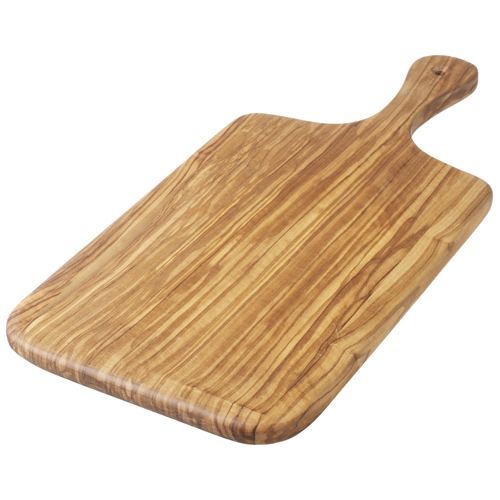 La Tabla de Cortar 30cm Tabla Cocina con Asa en Corte Natural de Madera de Olivo