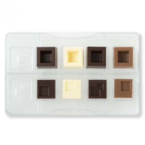 Molde para Bombones de Chocolate Cuadrado Modular