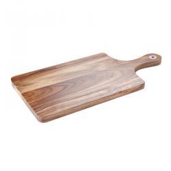 Tabla de Madera Rectangular con Mango en Acacia