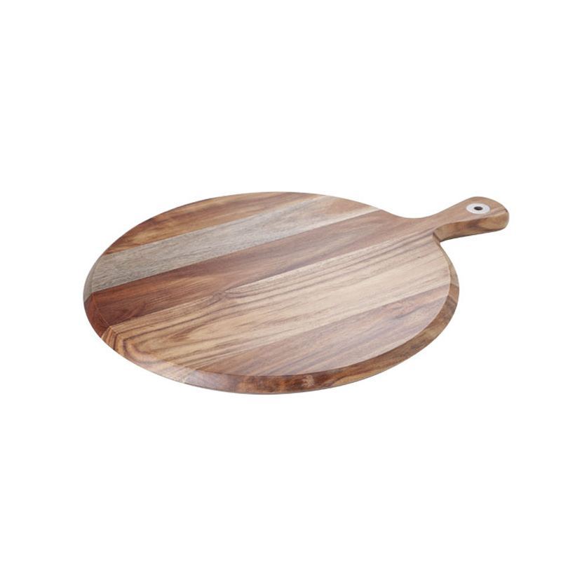 10 tablas de cortar redondas de madera con asa, tabla de servir de madera,  tablas de cortar de cocina para pizza, pan, queso, embutidos, frutas y