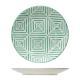 Plato Bicolor Blanco y Verde