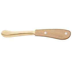 Cuchillo Untar Dorado y Madera