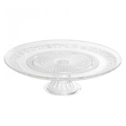 Pie de Tarta de Cristal con Relieve