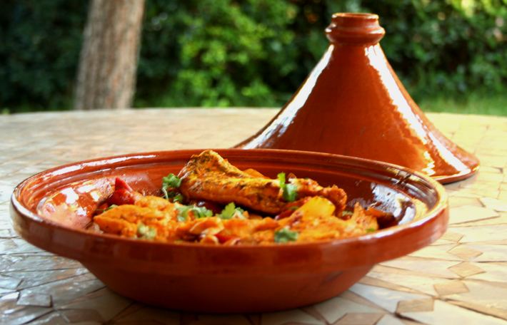 Tajine de pollo y verduras