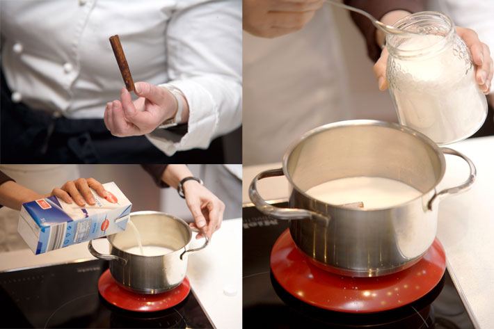 LECHE INFUSIONADA CON CANELA Y AZÚCAR